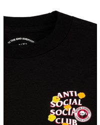 T-shirt à col rond imprimé noir Anti Social Social Club