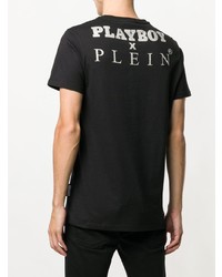 T-shirt à col rond imprimé noir Philipp Plein