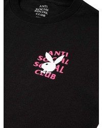 T-shirt à col rond imprimé noir Anti Social Social Club