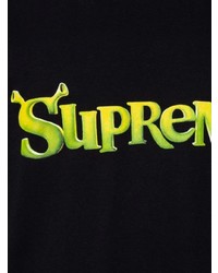 T-shirt à col rond imprimé noir Supreme