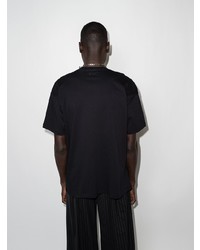 T-shirt à col rond imprimé noir Raf Simons