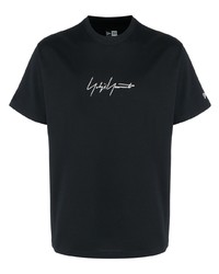 T-shirt à col rond imprimé noir Yohji Yamamoto