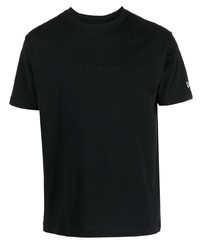 T-shirt à col rond imprimé noir Yohji Yamamoto