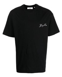 T-shirt à col rond imprimé noir YOUNG POETS