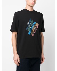 T-shirt à col rond imprimé noir PS Paul Smith