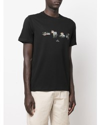 T-shirt à col rond imprimé noir PS Paul Smith