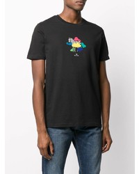 T-shirt à col rond imprimé noir PS Paul Smith