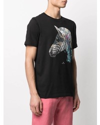 T-shirt à col rond imprimé noir PS Paul Smith