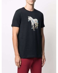 T-shirt à col rond imprimé noir PS Paul Smith