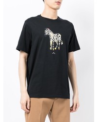 T-shirt à col rond imprimé noir PS Paul Smith