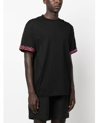 T-shirt à col rond imprimé noir Missoni