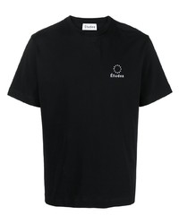 T-shirt à col rond imprimé noir Études