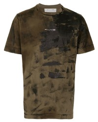 T-shirt à col rond imprimé olive 1017 Alyx 9Sm