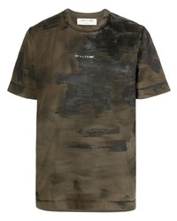 T-shirt à col rond imprimé olive 1017 Alyx 9Sm