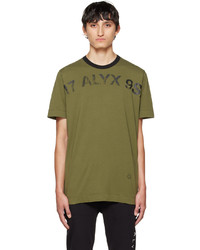 T-shirt à col rond imprimé olive 1017 Alyx 9Sm