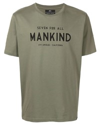 T-shirt à col rond imprimé olive 7 For All Mankind