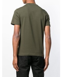 T-shirt à col rond imprimé olive Emporio Armani