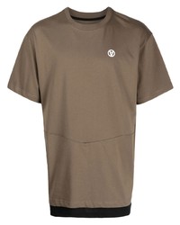 T-shirt à col rond imprimé olive ACRONYM