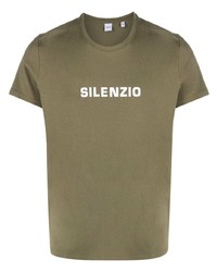 T-shirt à col rond imprimé olive Aspesi