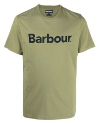 T-shirt à col rond imprimé olive Barbour