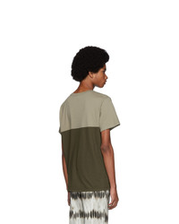 T-shirt à col rond imprimé olive Isabel Marant