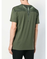 T-shirt à col rond imprimé olive Marcelo Burlon County of Milan