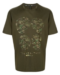 T-shirt à col rond imprimé olive Blackbarrett