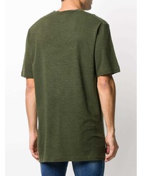 T-shirt à col rond imprimé olive DSQUARED2