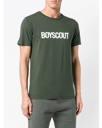 T-shirt à col rond imprimé olive Ron Dorff