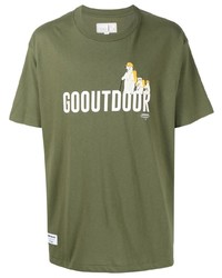 T-shirt à col rond imprimé olive Chocoolate