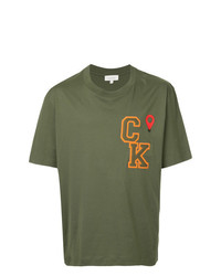 T-shirt à col rond imprimé olive CK Calvin Klein