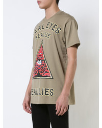 T-shirt à col rond imprimé olive Givenchy