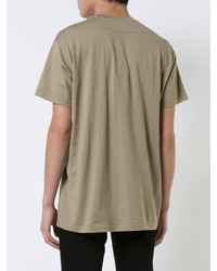 T-shirt à col rond imprimé olive Givenchy