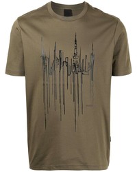 T-shirt à col rond imprimé olive D'urban