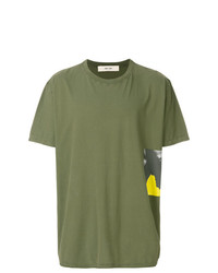T-shirt à col rond imprimé olive Damir Doma