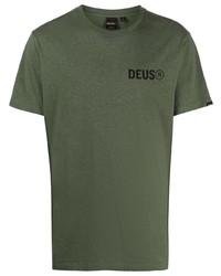 T-shirt à col rond imprimé olive Deus Ex Machina