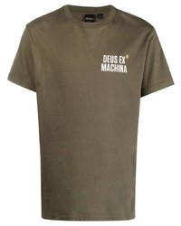 T-shirt à col rond imprimé olive Deus Ex Machina
