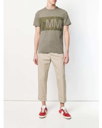 T-shirt à col rond imprimé olive Mr & Mrs Italy