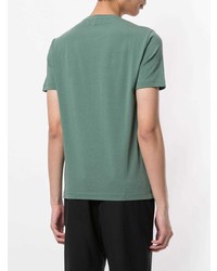 T-shirt à col rond imprimé olive Ea7 Emporio Armani