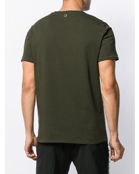 T-shirt à col rond imprimé olive Just Cavalli