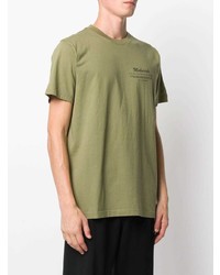 T-shirt à col rond imprimé olive Maharishi