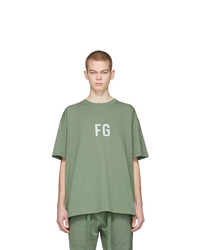 T-shirt à col rond imprimé olive Fear Of God