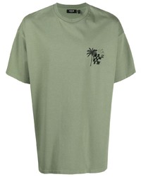 T-shirt à col rond imprimé olive FIVE CM
