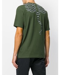 T-shirt à col rond imprimé olive Kenzo