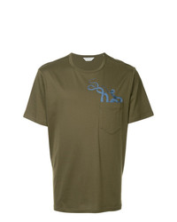 T-shirt à col rond imprimé olive Gieves & Hawkes