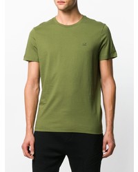 T-shirt à col rond imprimé olive CP Company