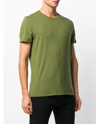 T-shirt à col rond imprimé olive CP Company