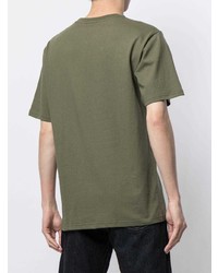 T-shirt à col rond imprimé olive A Bathing Ape