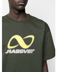 T-shirt à col rond imprimé olive PACCBET