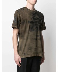 T-shirt à col rond imprimé olive 1017 Alyx 9Sm